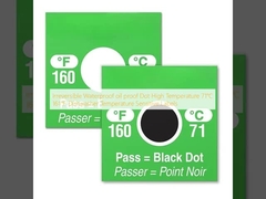 Tidak dapat dibalikkan Waterproof Oil proof Dot High Temperature 71°C 161°F Mesin Cuci Piring Temperature Sensitive Label