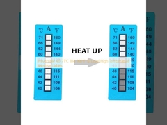 Irreversible 40-71°C 104-160°F 10 Level High Temperature Sensitive Label
