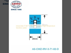Irreversible 71-82 °C 160-180 °F 3 Level High Temperature Sensitive Label