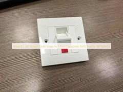 ANSHI LJ6C Gaya Inggris Snap-In 1 Port Faceplate RJ45 Frame 86*86MM
