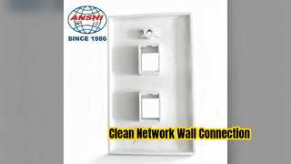 ANSHI 120 Solusi Jaringan Pelat Dinding AS Dual RJ45 RJ11