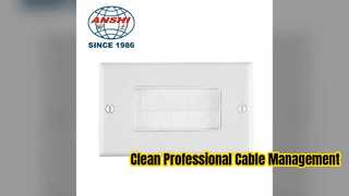 Manajemen Kabel Bersih Pelat Dinding Ethernet Tipe 86