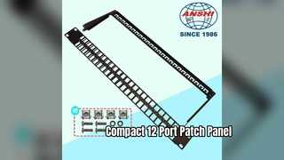 Solusi Jaringan Kompak Panel Patch 12 Port 10 Inci