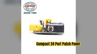 Panel Patch Pemasangan Rak 24 Port 0 5U untuk Pengkabelan Jaringan