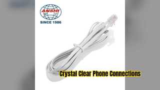 Kabel Patch Telepon RJ11 yang Tahan Lama Ekstensi Kecepatan Tinggi