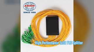 1x32 Fiber Optic PLC Splitter Tipe Kotak ABS Berkualitas Tinggi