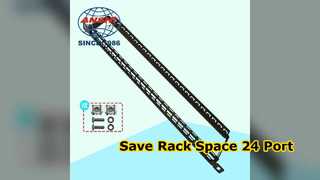 24 Port 0 5U Rak Jaringan Penghemat Ruang Panel Patch Kosong