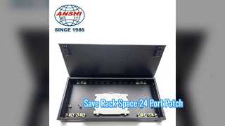 Solusi Jaringan Panel Patch Pemasangan Rak 24 Port 0 5U