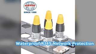 Konektor Ethernet RJ45 Port Ganda Tahan Air Terlindung