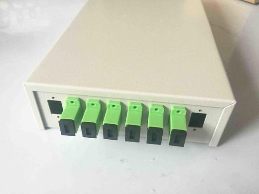300 * 130 * 45  Fiber Distribution Box 6 Cores Small Size SC / APC With Adaptor