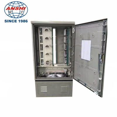 Outdoor 576 Cores Optical Fiber Cross Connect Cabinet SMC Fiber Optic Junction Box