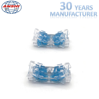 Four Pair Inline Connector Wire Connectors 0.4 - 0.7mm Gel Filled Transparent Lock Joint