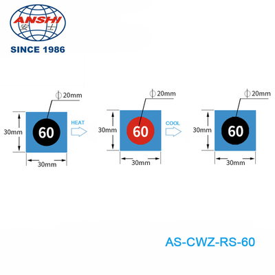 60°C/140°F Temperature Sensitive Labels Reversible Color Stickers
