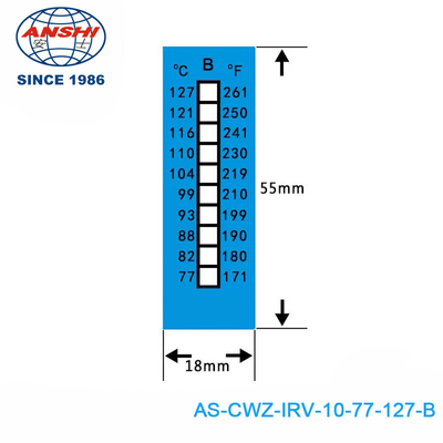 8 Level Non Reversible Temperature Sensitive Label For 37-65℃/99-149℉
