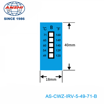 8 Level Non Reversible Temperature Sensitive Label For 37-65℃/99-149℉