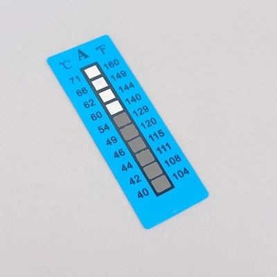 8 Level Non Reversible Temperature Sensitive Stickers 37-65℃ / 99-149℉