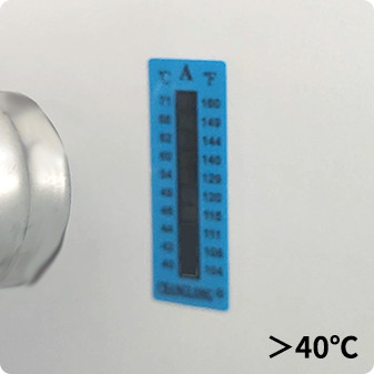 8 Level Non Reversible Temperature Sensitive Stickers 37-65℃ / 99-149℉