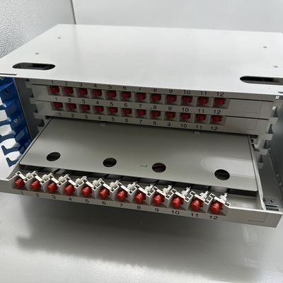 Rack Mount ODF 72 Cores Fiber Optic Patch Panel For Telecommunications