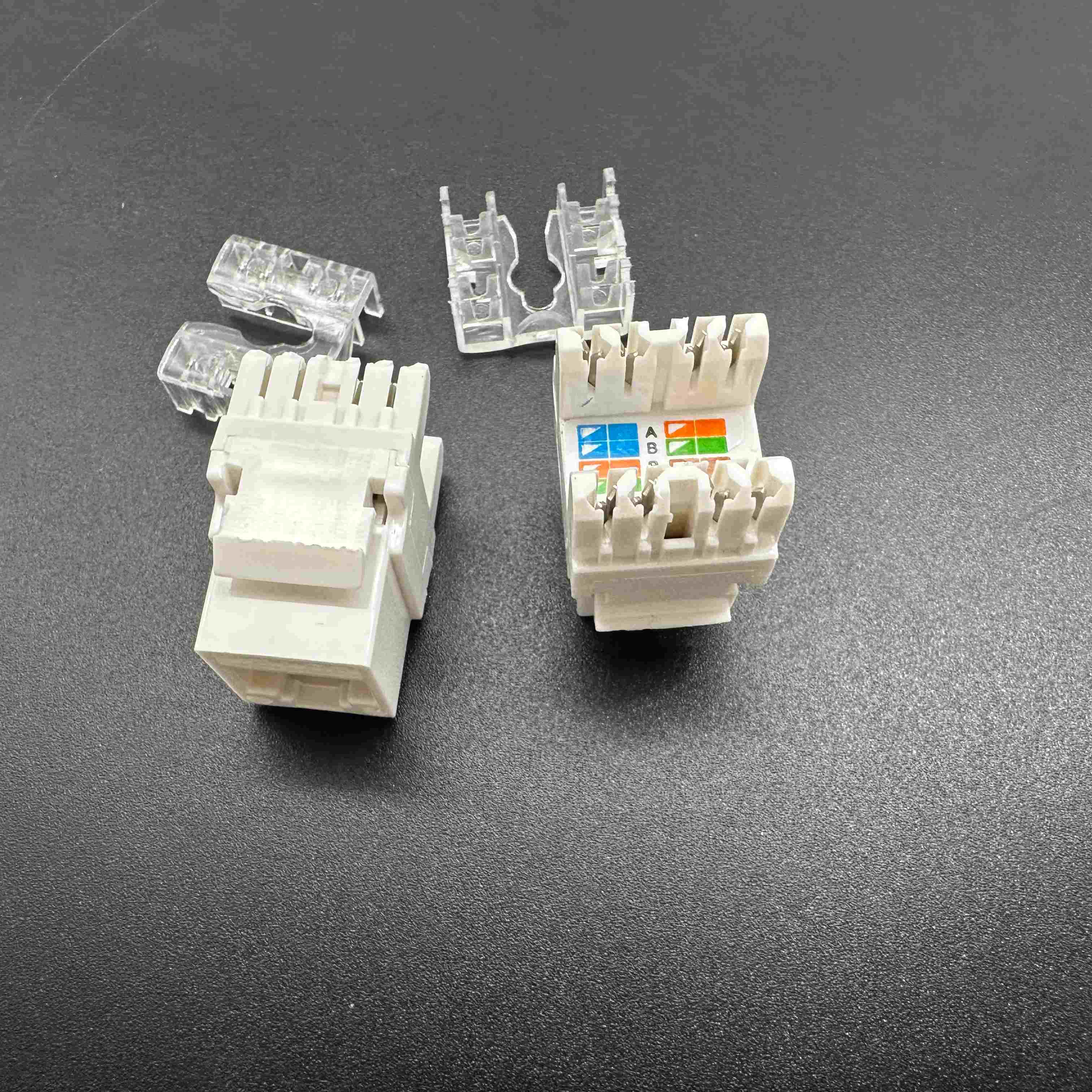 Utp Pin Rj45 Jack Keystone RJ45 CAT6 - 180° UTP, Teruji Fluke, Berlapis Emas