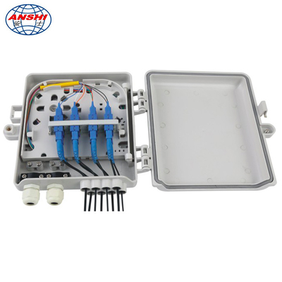 Outdoor Indoor 8 inti Fiber Distribution Box FAT Box dengan Pigtail atau Dengan PLC Splitter