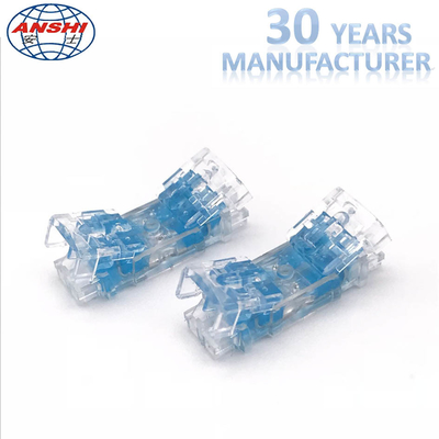 Four Pair Inline Connector Wire Connectors 0.4 - 0.7mm Gel Filled Transparent Lock Joint