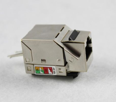 Jack Keystone RJ45 CAT5E CAT6 CAT6A Jack Keystone Terlindung Dalam Warna Metalik