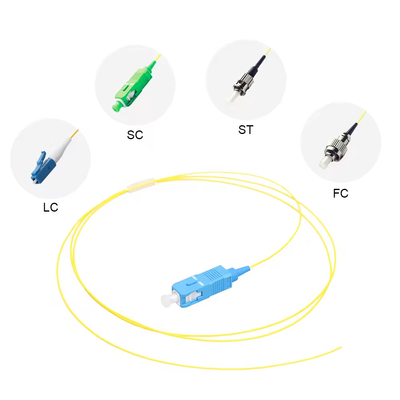 0.9mm 1/1.5 Meter FTTH Sc-upcylow SC/APC Sinle Core Sm G.652d Core Sc Fiber Patch Pigtail