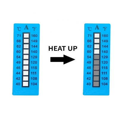 Irreversible 40-71°C 104-160°F 10 Level High Temperature Sensitive Label