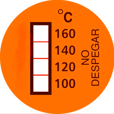 Restoran Label Sensitif Suhu Tidak Reversibel 100-160°C Untuk Aplikasi Suhu Tinggi