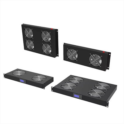 Rack dipasang 2 pendingin kipas 4 kipas Unit Kabinet Jaringan