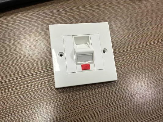 ANSHI LJ6C Gaya Inggris Snap-In 1 Port Faceplate RJ45 Bingkai 86*86MM