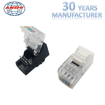 Ivory Cat5e RJ45 Jack Punch Down / ABS Toolless Jack Keystone Gold Plating