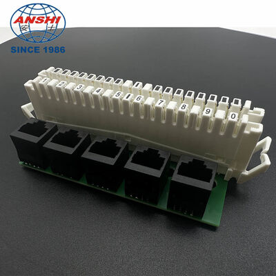 10 Pasang Modul Pemutusan LSA-PLUS, Modul Pengalihan, Posisi 5x8 RJ45