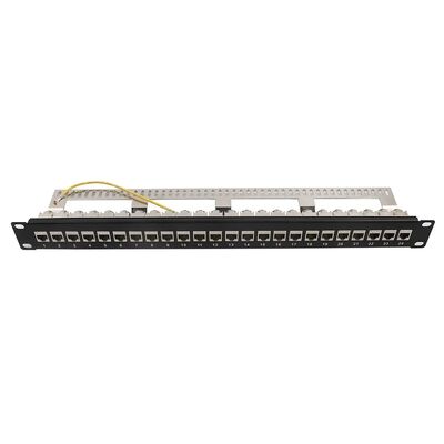 ANSHI 19 Inch 1U Tinggi 24 Port STP Shielded Rack Mount Patch Panel untuk Jaringan
