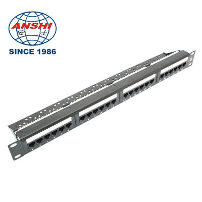19 Inci 32 Port Kosong STP FTP Terlindung RJ45 Patch Panel CAT5E CAT6 Rack Mount Panel Distribusi Jaringan