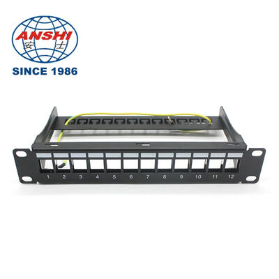 19 Inci 32 Port Kosong STP FTP Terlindung RJ45 Patch Panel CAT5E CAT6 Rack Mount Panel Distribusi Jaringan