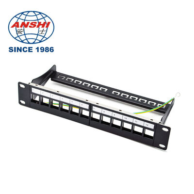 19 Inci 32 Port Kosong STP FTP Terlindung RJ45 Patch Panel CAT5E CAT6 Rack Mount Panel Distribusi Jaringan