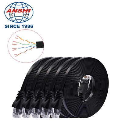 Ultra Thin Flat RJ45 Ethernet Patch Cord 5M LAN Kabel Jaringan Tembaga Kabel Jumper Jaringan Flat Mini