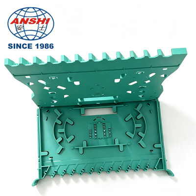 24 Core Fiber Optic Splice Tray, Konektor SC FC Terintegrasi, Telekomunikasi Kelas 24C ODF Splice Tray Tanpa Jumper