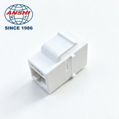 ANSHI 180-Derajat Tanpa Alat Keystone Jack RJ45 CAT5E CAT6 CAT6A UTP Bagian Telekomunikasi Tanpa Pelindung
