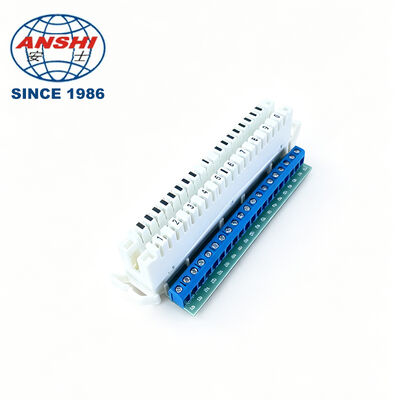 10 Pasang Modul LSA-PLUS 20 Pole Terminal PCB Konektor Telepon XL-011L ABS Back Profile Mount Plugboard Suku Cadang Telekomunikasi