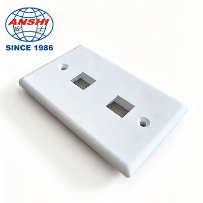 ANSHI 120 Tipe Pelat Dinding Standar AS, Produk Telekomunikasi Port Ganda RJ45 RJ11