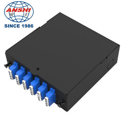 Kotak Terminal Fiber Optik Mini ODF ODB 24-Core 4-Port Industrial-Grade 35mm DIN-150 Rail FTTH FTTX Kotak Kabel Optik SC