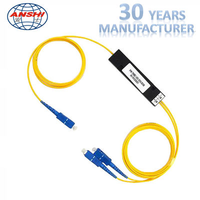 1:2  1:4 SC/UPC SC/APC Kotak Distribusi FTTH Keandalan Tinggi PLC Splitter Untuk Jaringan Optik Pasif